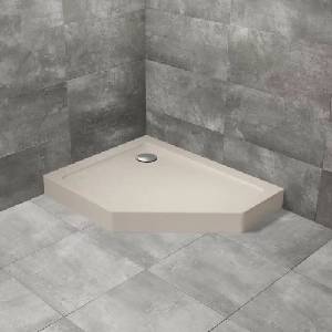 Radaway Петоъгълно душ корито Radaway Doros PT E Compact Stone 90x80 см акрил кашмир ляво (SDRPTP9080-05-84SL)