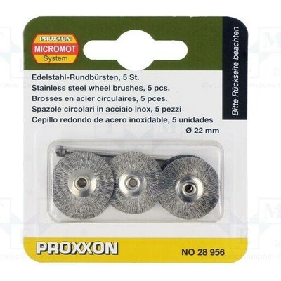 PROXXON 28956 Kartáč; 22mm; Ø: 2,35mm; 5ks; Sada: montážní trn