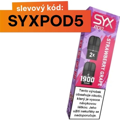 Syx Pod Strawberry Grape 16,5 mg 2x950 potáhnutí 1 ks