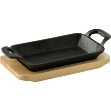 MASTERPRO Pekáč litinový s podstavcem COOK & SHARE 17x10x2,5 cm černá BGMP-3807-EM