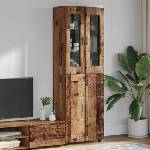 vidaXL Висок шкаф FLORIN 60 x 35 x 182 см Старо дърво (3397922)