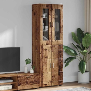 vidaXL Висок шкаф FLORIN 60 x 35 x 182 см Старо дърво (3397922)