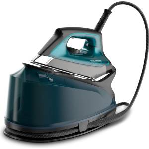 Rowenta Compact Steam Pro Steam Ironing Station - 6.2 Bar High Pressure Steam - 310 G/Min Steam Boost - 1.1 L Water Tank - Blue/Black - DG7621 (DG7621) Ютии