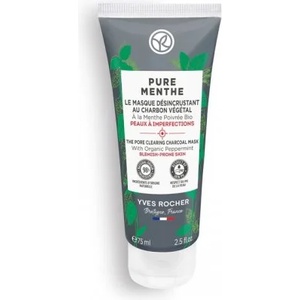 Yves Rocher Pure Menthe Pore Clearing Charcoal Mask - Маска за почистване на порите на лицето 75мл