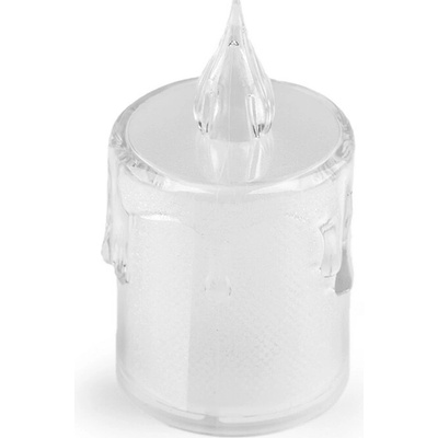 LED svíčka na baterky Ø3,6 cm, velké, 1 (6,5 cm) transparent teplá