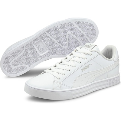 PUMA Мъжки маратонки Puma Smash Vulc 3 Low Mens Trainers - Triple White