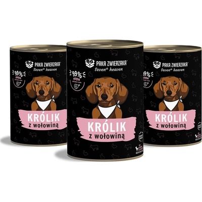 Paka Zwierzaka Sedmé nebe Králík s hovězím masem 3 x 400 g