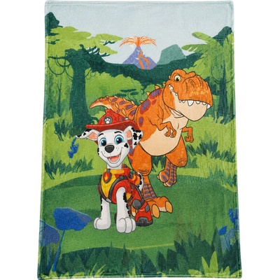 Carbotex Dětská deka Tlapková Patrola Marshall a Dinosaurus