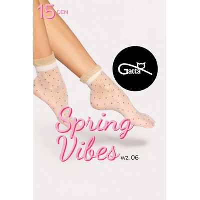 Gatta Silonkové ponožky Spring Vibes 06 15 DEN Čierna