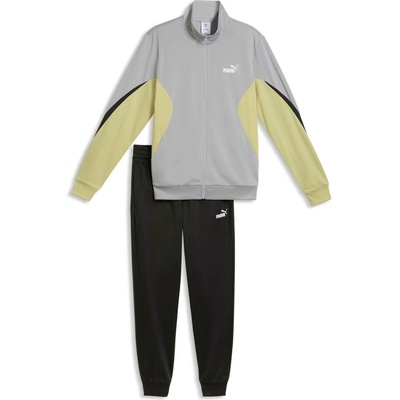 Puma essentials block suit sivá čierna biela