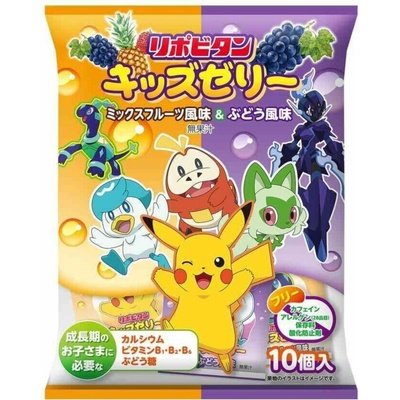 Lipovitan Pokémon želé bonbóny s příchutí hrozna a ananasu se samolepkou 160 g