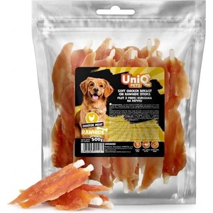 Uniq Pets Rawhide Soft Chicken Breast on Rawhide Sticks - дъвчащи лакомства за кучета с пилешко, 500 г