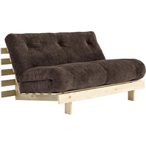 Karup Design Тъмнокафяв сгъваем диван от рипсено кадифе 140 cm Roots - Karup (123100551140)