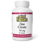 Natural Factors Zinc Citrate / Цинк (цитрат) 50 mg х 90 таблетки Natural Factors (1680 NF)