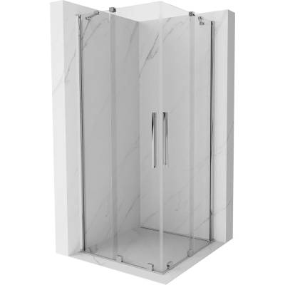 Mexen Velar Двоен плъзгащ се душ кабина 80 x 80 см, прозрачен, хром - 871-080-080-02-01 (871-080-080-02-01)