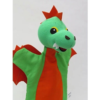 MÚ Brno maňuška drak oranžový 28 cm