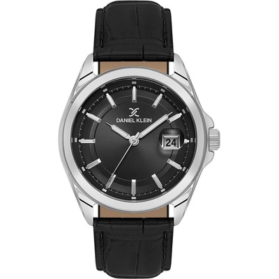 Daniel Klein DK. 6.14206-1 - мъжки часовник, кварцов, 42 mm, черен циферблат, 5 ATM, черна кожа