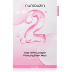 Numbuzin No. 2 Rose PDRN Collagen Plumping Sheet Mask хидратираща платнена маска за озаряване на лицето 5 бр