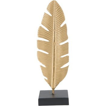 Mauro Ferretti Декоративен свещник в златист цвят Feather, височина 34 cm Glam - Mauro Ferretti (115910001)