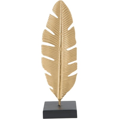 Mauro Ferretti Декоративен свещник в златист цвят Feather, височина 34 cm Glam - Mauro Ferretti (115910001)