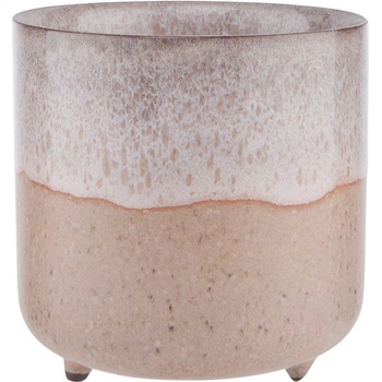 Butlers TIDE Kvetináč s podstavcom 14 cm - sivobiela