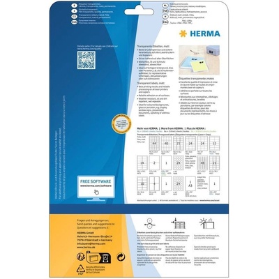 Herma Самозалепващи се етикети, A4, полиестерни, 48.5 х 25.4 (1540100114)