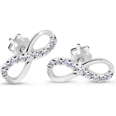 Cutie Diamonds náušnice z bieleho zlata s briliantmi v tvare nekonečna DZ60149-30-00-X-2