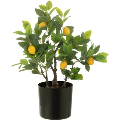 Dekorační umělá rostlina citrónovník v květináči Lemon Tree - 45*32*60 cm - J-Line by Jolipa