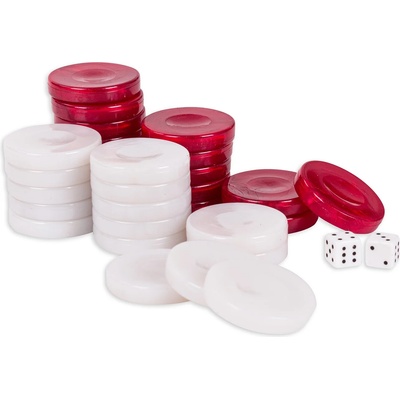 Modiano Пулове за табла Modiano - Бяло и червено