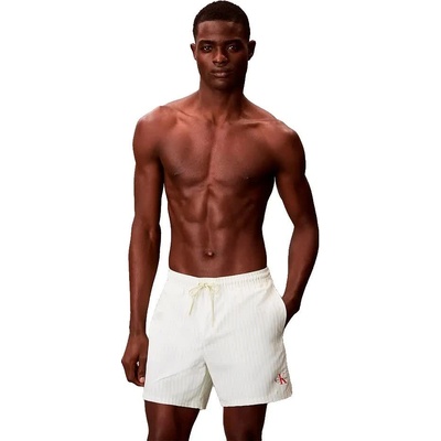 Calvin Klein Бански гащета Calvin klein LV00N61045 swimming boxer - White (20186 Penny Stripe / White Jade)