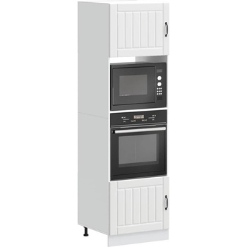 vidaXL Шкафове за фурна 2 бр. "Lucca" бели, инженерно дърво (3315041)