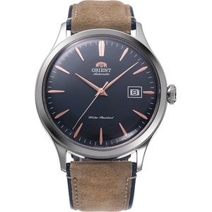 Orient RA-AC0P02L Мъжки часовник - Класически, Автоматичен, Тъмносин циферблат, Веган кожа, Минерално стъкло Часовници