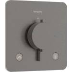 Hansgrohe Ecostat Comfort Q - Термостатичен смесител за вграждане, за 2 уреда, матиран черен хром 33713340 (33713340)