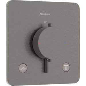 Hansgrohe Ecostat Comfort Q - Термостатичен смесител за вграждане, за 2 уреда, матиран черен хром 33713340 (33713340)
