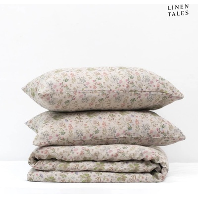 Linen Tales Ленено спално бельо в естествен цвят 140x200 cm Botany 2 - Linen Tales (LT-DCS-140x200/50x70-BO2)