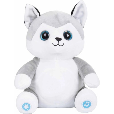Chipolino Музикална плюшена играчка с функция нощна лампа Chipolino - Хъски (PIL02301HUSK)