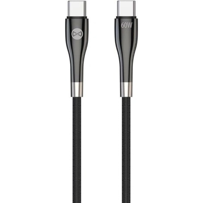 Forever GSM171009 Sleek USB-C/USB-C, 60 W, 1m, černý