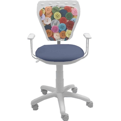 Furnit Детски стол Ministyle White Pearl Buttons