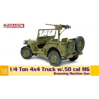 Dragon Jeep Ton 4x4 Truck w/M.50 cal Machine Gun 750521:6 1:4