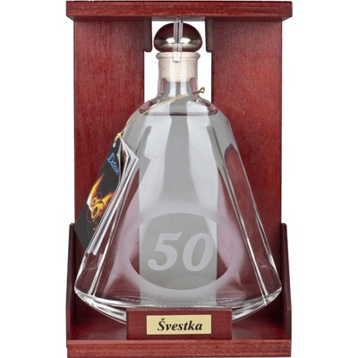 Detesk Slivka 40% 0,35 l (darčekové balenie fľaša s číslom 50)