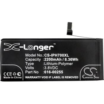 Cameron Sino Li-Polymer батерия (3, 8 V/2200 mAh, съвместима с Apple 616-00255) ЧЕРНА CS-IPH700XL (CS-IPH700XL)