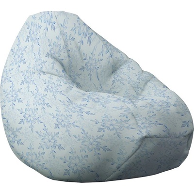 PUFRELAX Пуф круша 320л. , Nirvana Grande, Snowflake, Водоустойчив, Перящ се калъф, Пълнеж от Полистиролни перли, принт (PUF-G-NGR-TEXP-SNF)