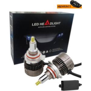  Комплект 3D CSP LED ЛЕД диодни крушки H11 H8 H9 Х11 Х8 Х9 12V 100W 20000lm за фарове Canbus без грешки 360° градуса