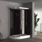 Inter Ceramic Хидромасажна душ кабина ЛИНДА ICSH 8115R NEW EASY ASSEMBLE Inter Ceramic, 120x80x215см, 4мм, 6 водни дюзи, радио, LED осветление (8115R NEW EASY ASSEMBLE)