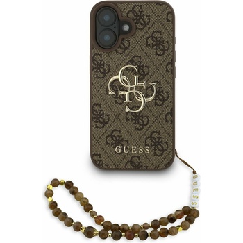 GUESS PU 4G Metal Logo Strap Заден калъф за iPhone 16 Кафяв Guess | Kafyav | ЖЕНИ | UNI