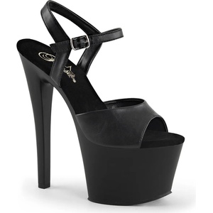 Pleaser USA Pleaser Sky-309 Blk Faux Leather/Blk Matte 44