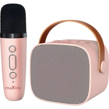maXlife MXKS 100 Bluetooth Karaoke mikrofón reproduktor ružový