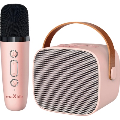 maXlife MXKS 100 Bluetooth Karaoke mikrofón reproduktor ružový