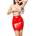 Glossy Wetlook Skirt Kellie Red M