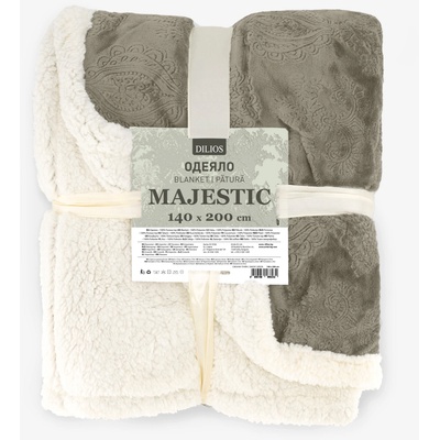 Дилиос Луксозно одеяло шерпа Majestic 140/200 см зелено